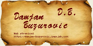 Damjan Buzurović vizit kartica